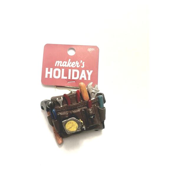 Christmas Tree Holiday Ornament detailed Tool belt gift for Handyman 4 inch - Picture 1 of 4